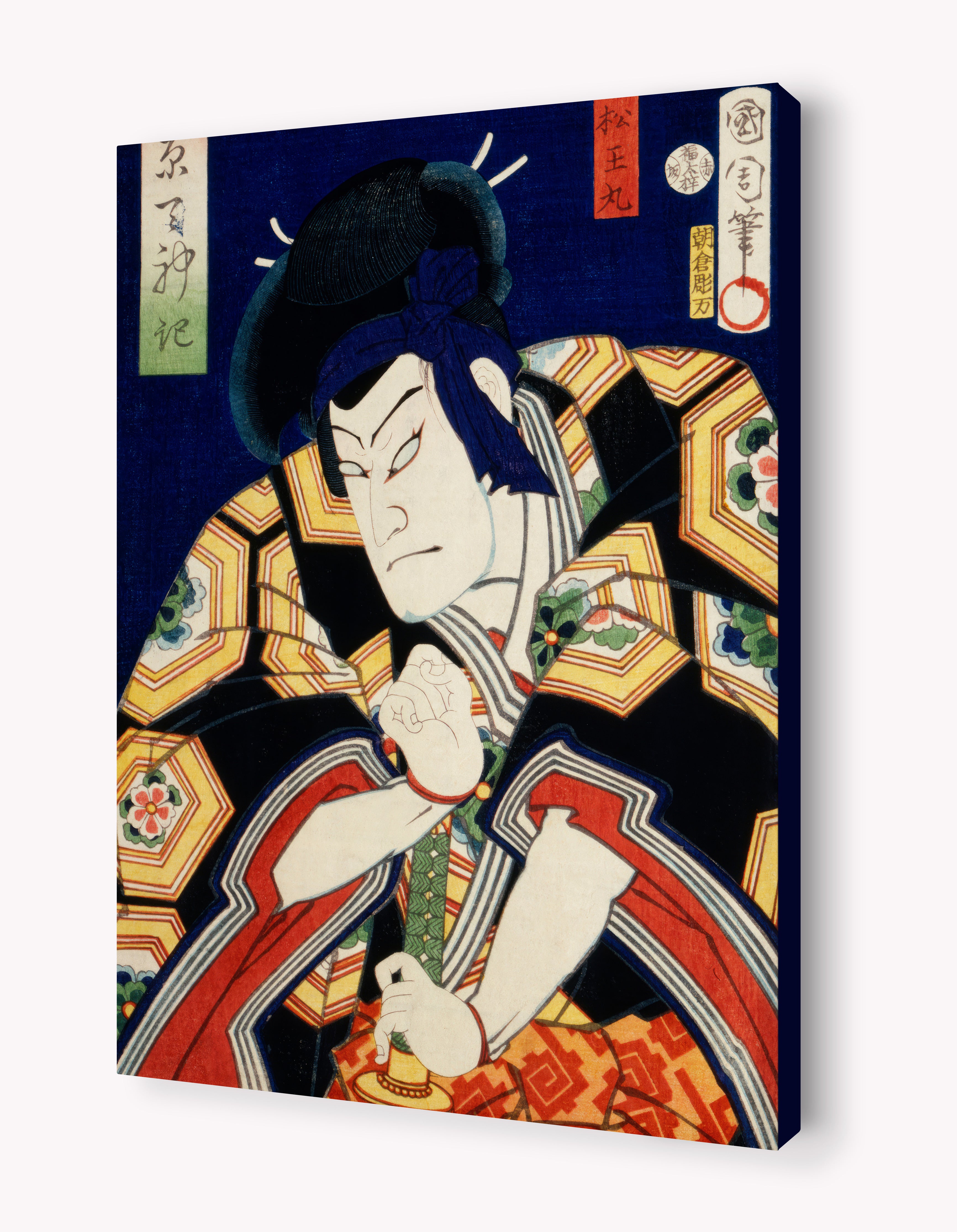 Kabuki Actor in Dramatic Pose by Toyohara Kunichika