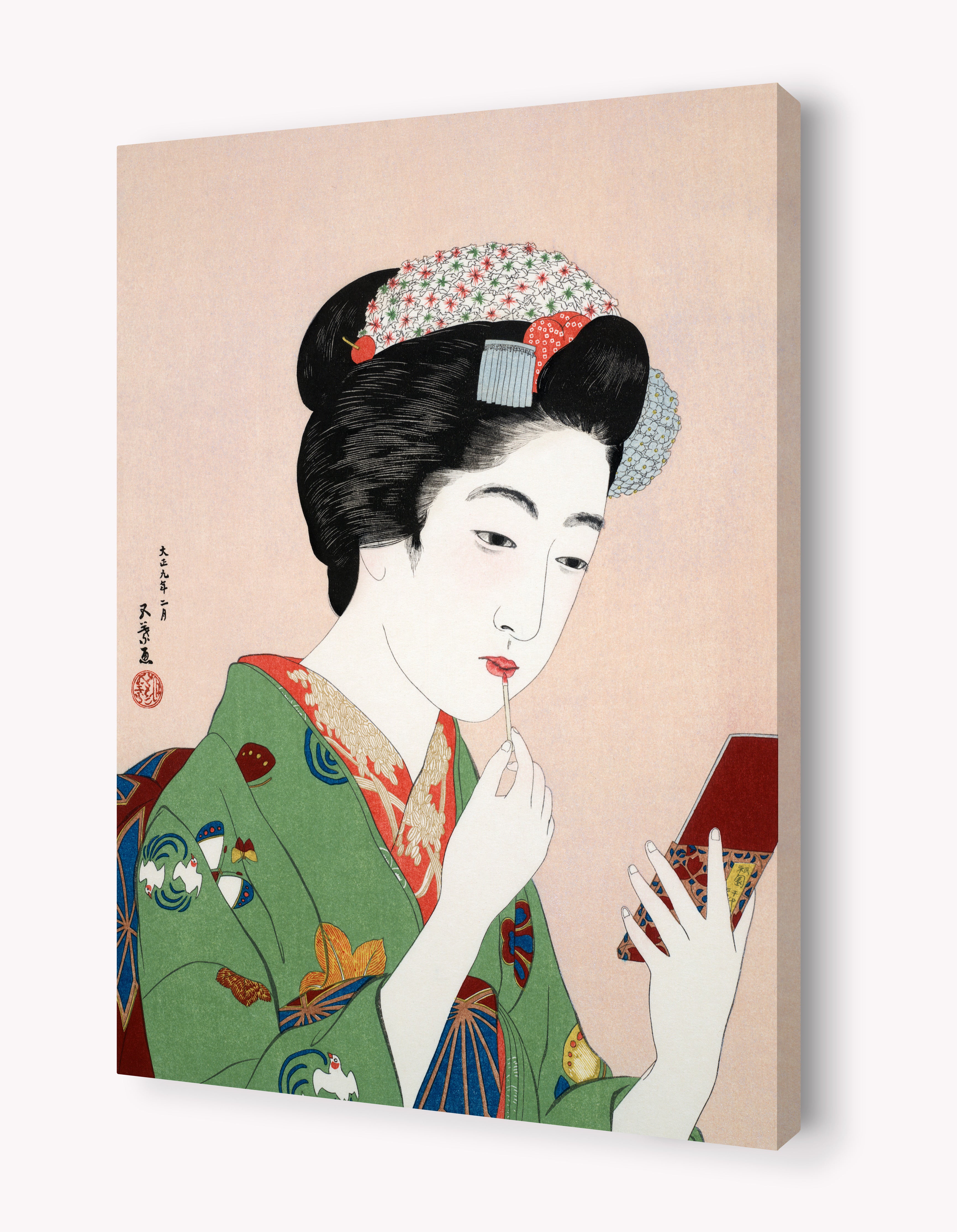 Woman Applying Rouge by Goyō Hashiguchi