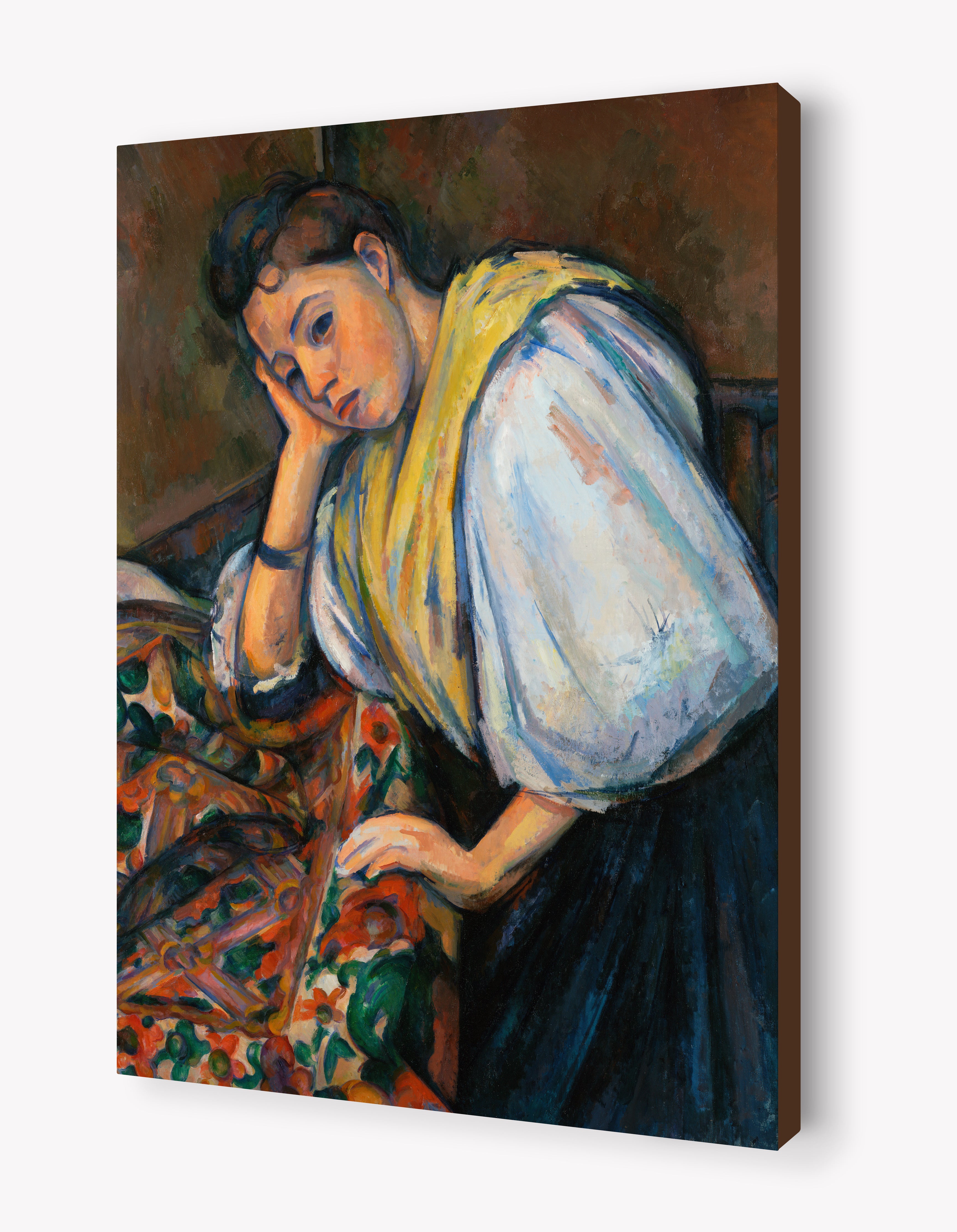 Young Italian Woman at a Table by Paul Cézanne